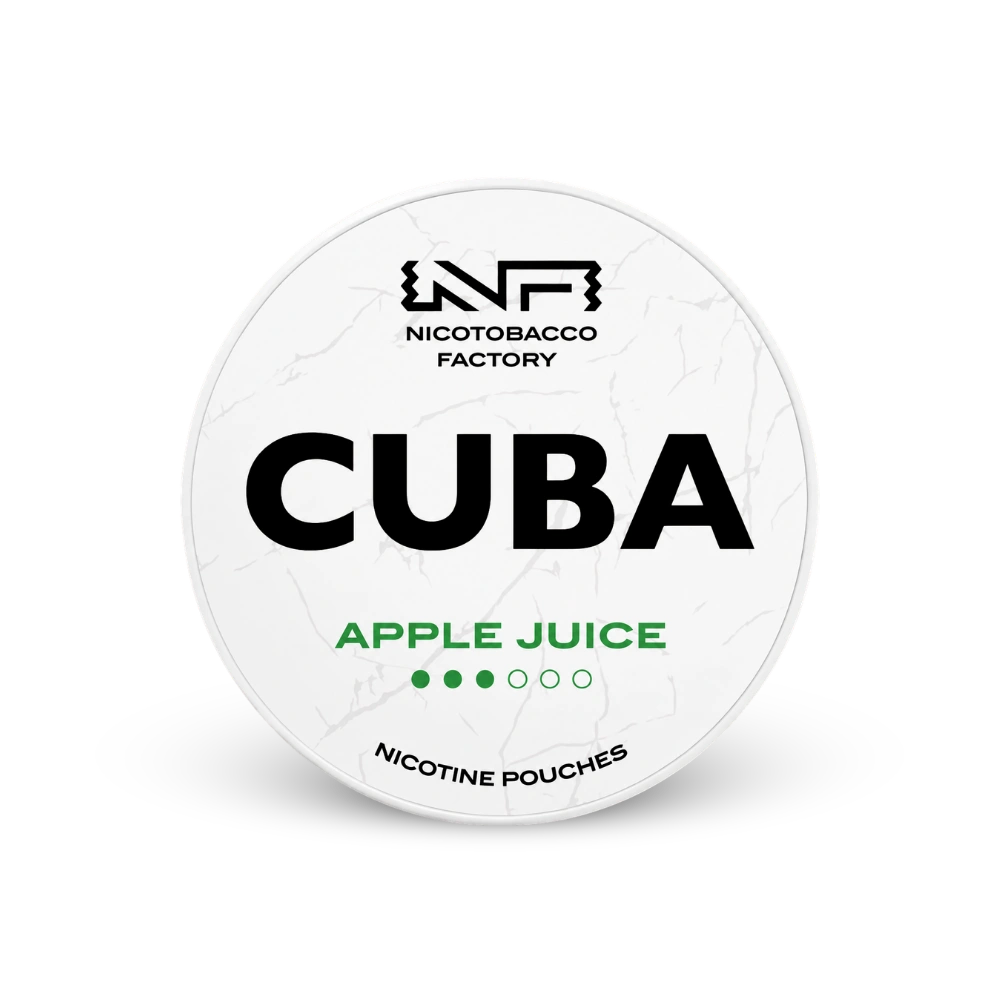 CUBA White Apple Juice – puszka saszetki nikotynowej