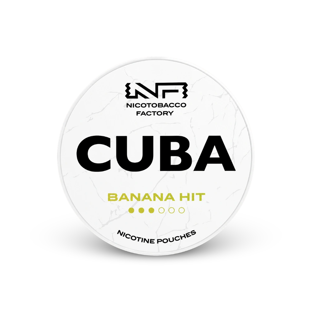 CUBA White Banana Hit – puszka saszetami nikotyny