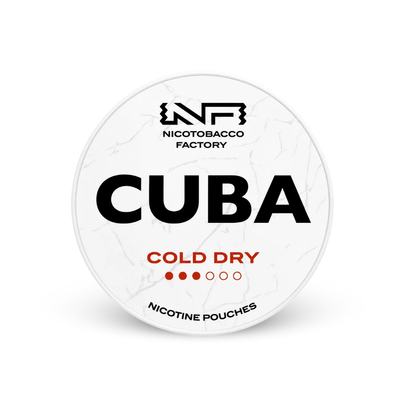 CUBA White Cold Dry – puszka saszetek nikotynowych