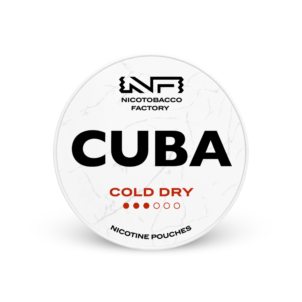 CUBA White Cold Dry – puszka saszetek nikotynowych