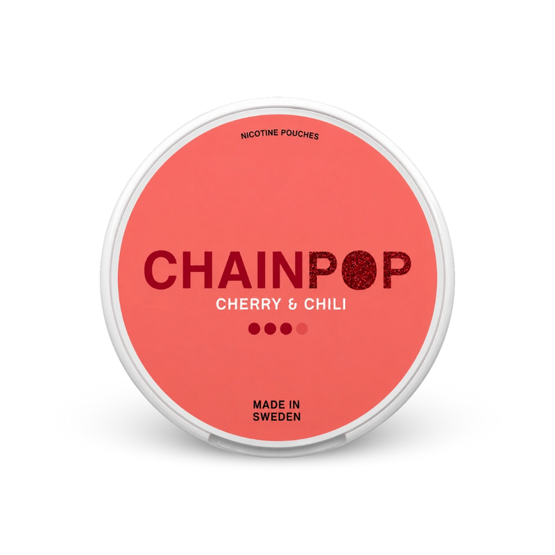 Chainpop Cherry & Chili – puszka woreczków nikotynowych