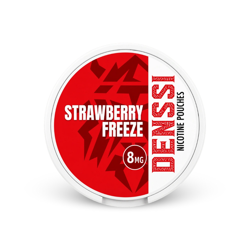 Denssi Strawberry Freeze 8mg – puszka woreczków nikotynowych