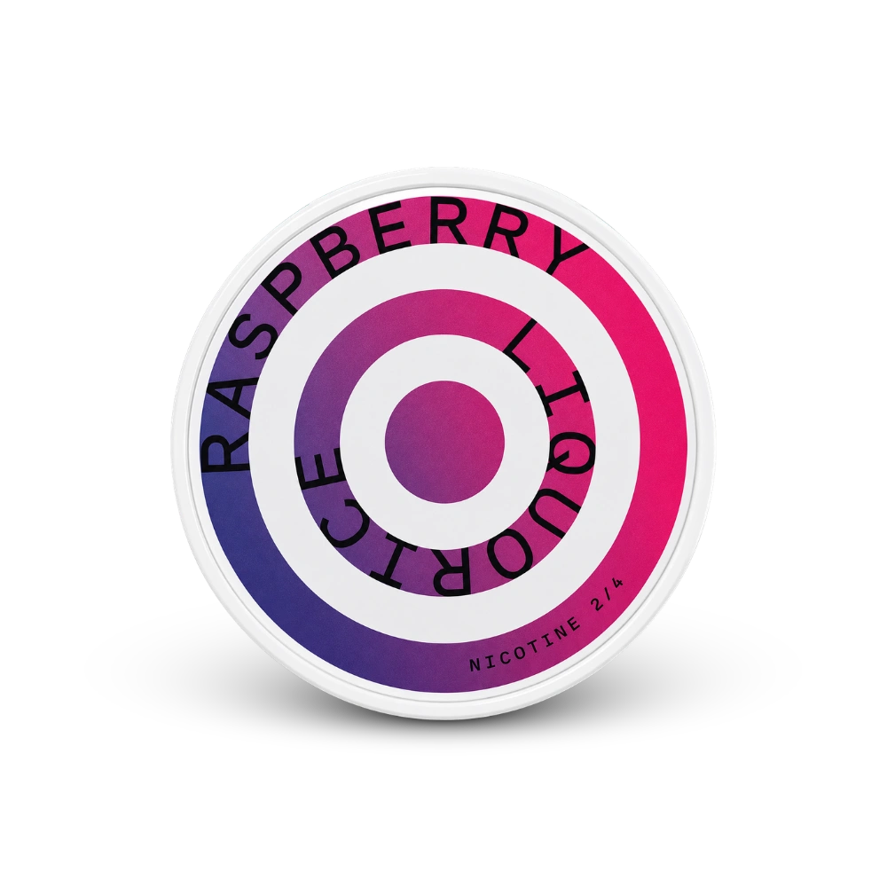 HELWIT Raspberry Liquorice Slim – puszka woreczków nikotynowych