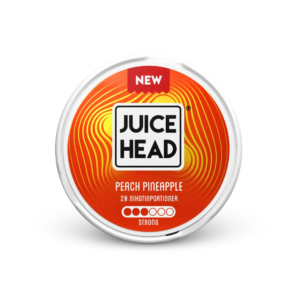 Juice Head Peach Pineapple Strong – puszka woreczków nikotynowych