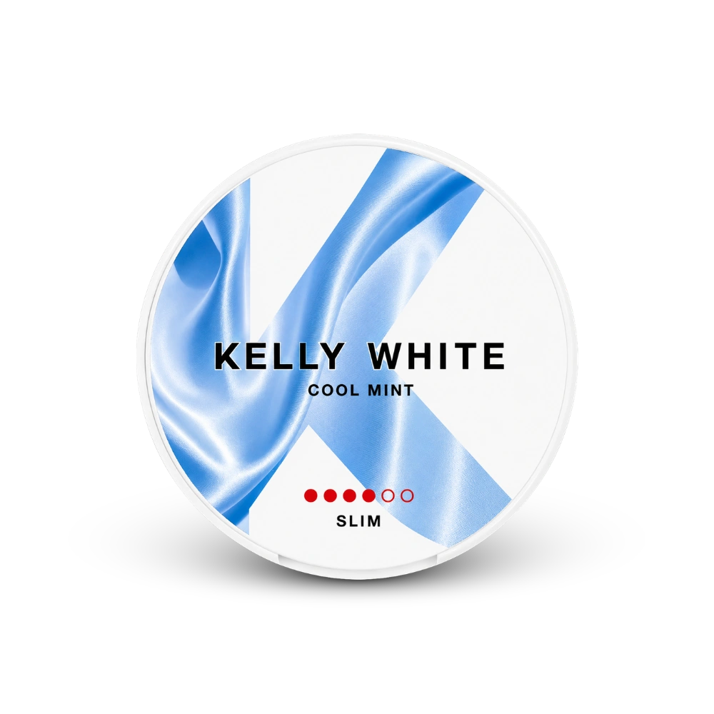 Kelly White Cool Mint Slim Strong – puszka woreczków nikotynowych
