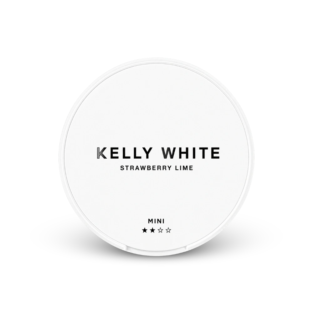 Kelly White Mini Strawberry Lime – puszka woreczków nikotynowych