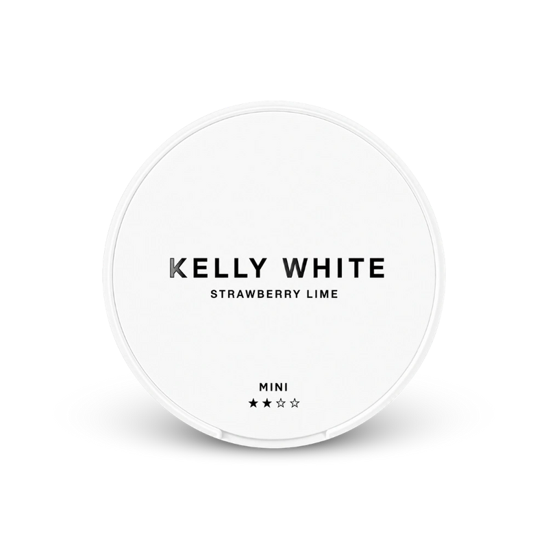 Kelly White Mini Strawberry Lime – puszka woreczków nikotynowych