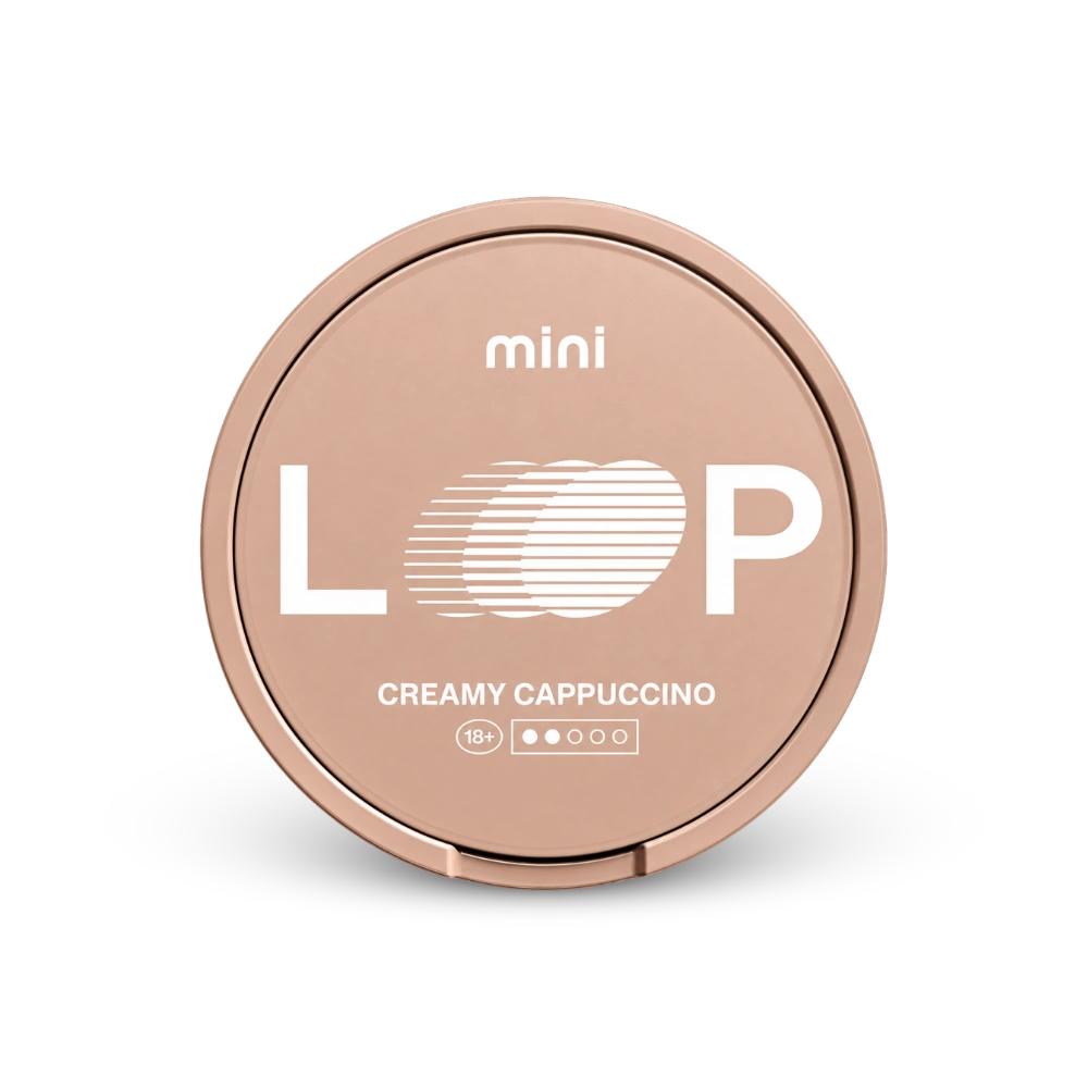 LOOP Creamy Cappuccino Mini – puszka woreczków nikotynowych