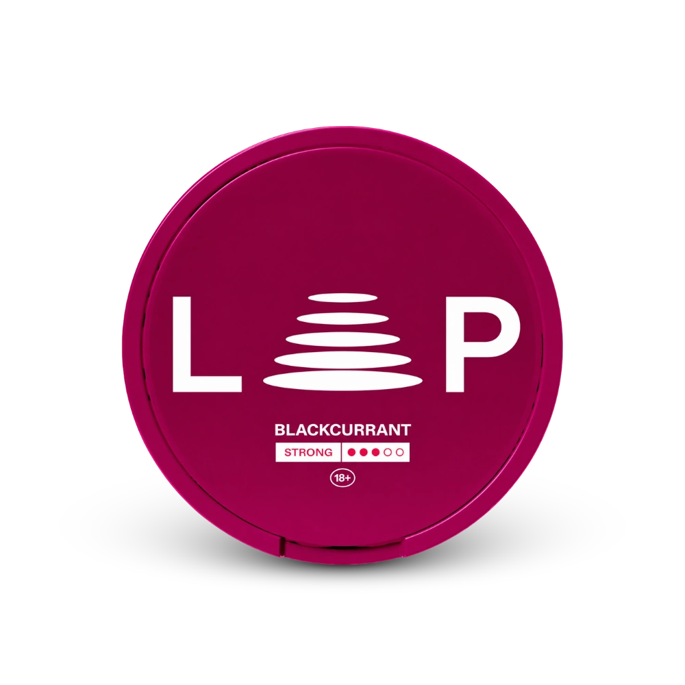 Loop Blackcurrant Strong – puszka woreczków nikotynowych