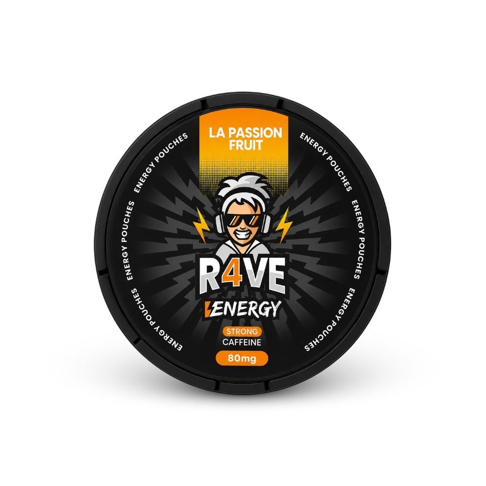 RAVE Energy La Passion Fruit 80mg – puszka woreczków nikotynowych