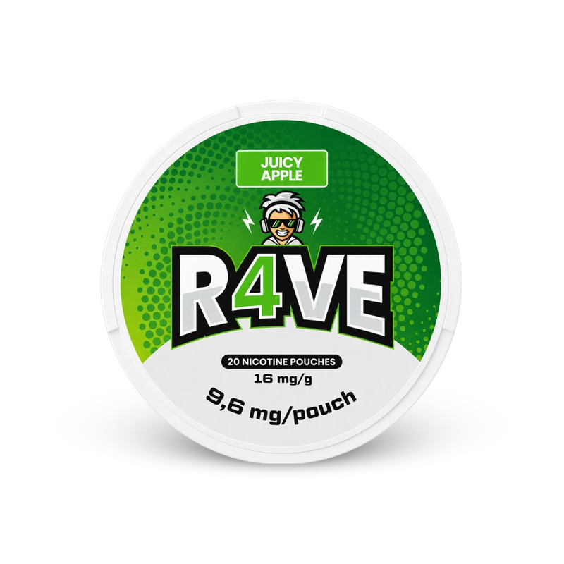 RAVE Juicy Apple 32.5mg – puszka woreczków nikotynowych