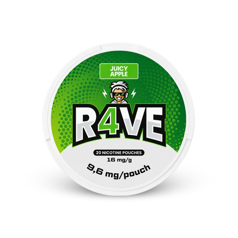 RAVE Juicy Apple 32.5mg – puszka woreczków nikotynowych