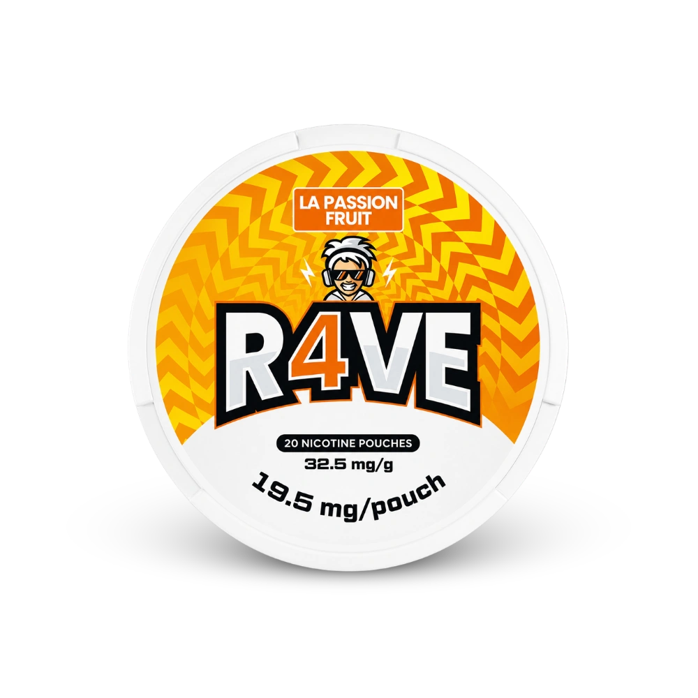 RAVE La Passion Fruit 32.5mg – puszka woreczków nikotynowych