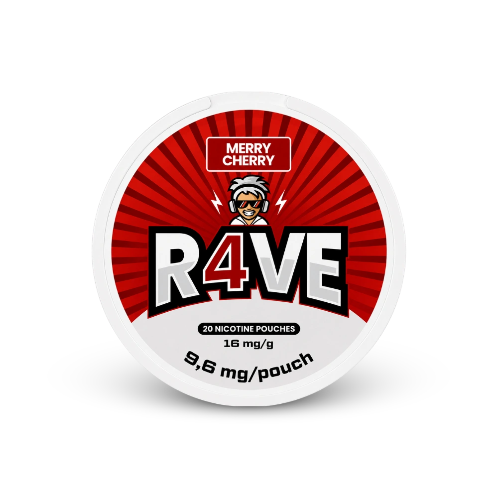 RAVE Merry Cherry 16mg – puszka saszetek nikotynowych