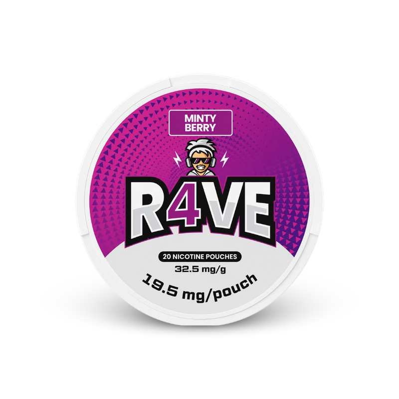 RAVE Minty Berry 32.5mg – puszka woreczków nikotynowych