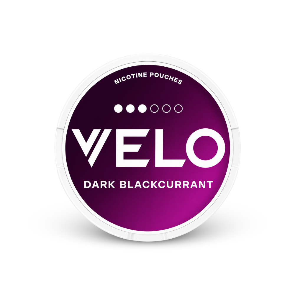 VELO Dark Blackcurrant – puszka woreczków nikotynowych