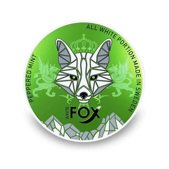 White Fox Peppered Mint All White Portion, aromat Pfeffeminz, silna moc nikotyny, ze Szwecji
