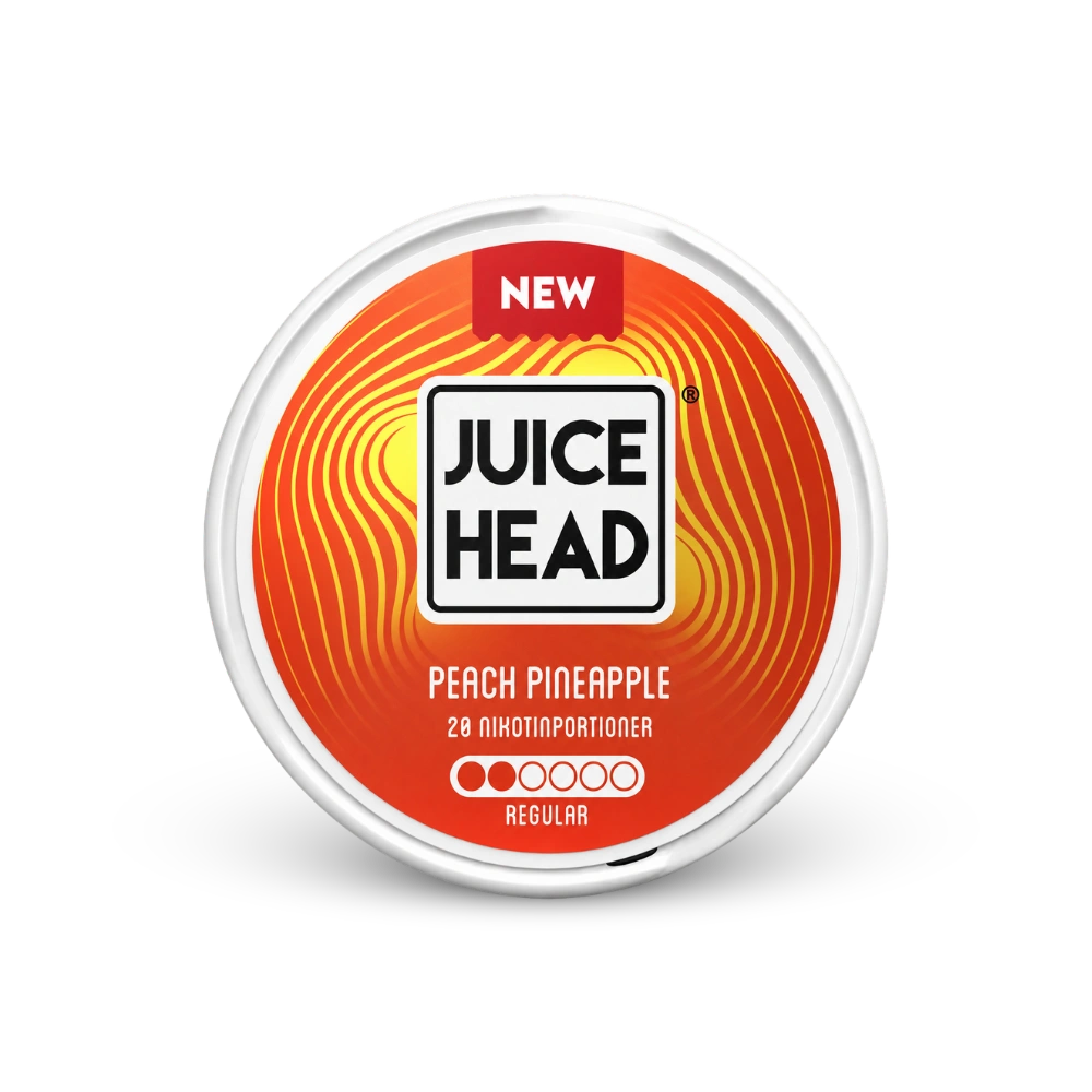 Juice Head Peach Pineapple Regular – puszka wyrobów zawierających nikosynę
