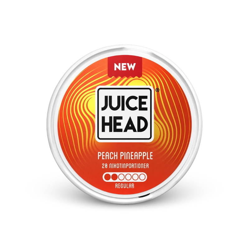 Juice Head Peach Pineapple Regular – puszka wyrobów zawierających nikosynę