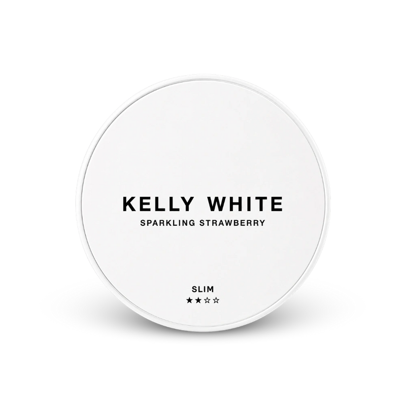 Kelly White Sparkling Strawberry Slim – puszka woreczków nikotynowych