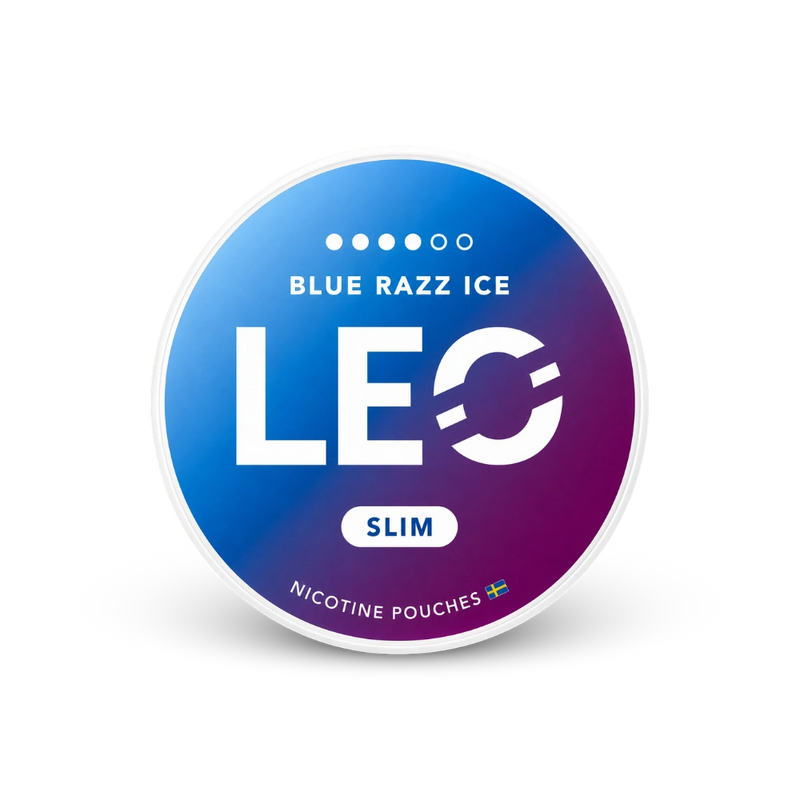 LEO Blue Razz Ice Strong – puszka woreczków nikotynowych