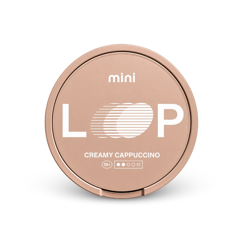 LOOP Creamy Cappuccino Mini – puszka woreczków nikotynowych