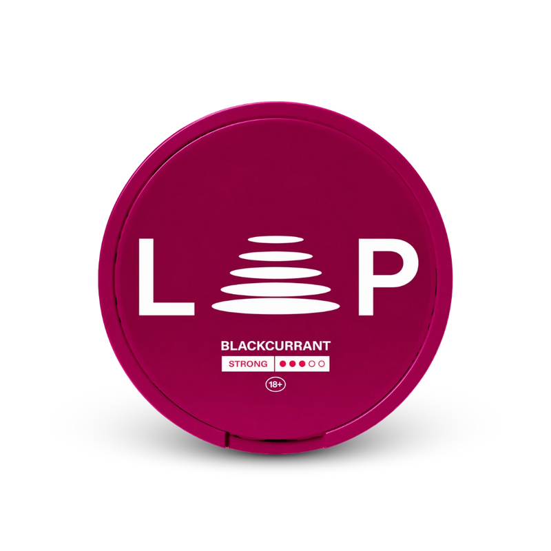 Loop Blackcurrant Strong – puszka woreczków nikotynowych