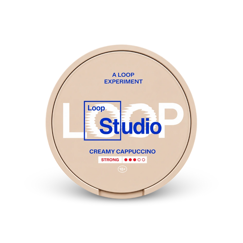 Loop Creamy Cappuccino Strong – puszka woreczków nikotynowych