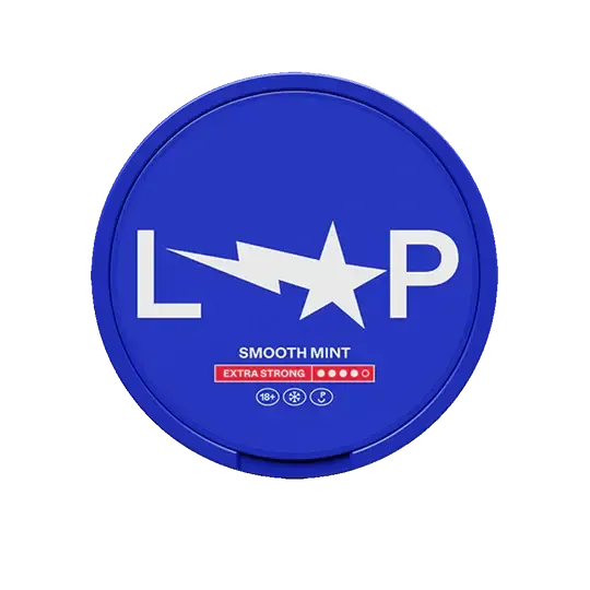 Loop Smooth Mint Extra Strong Nicotine Pouches 11mg, niebieskie opakowanie o smaku mięty