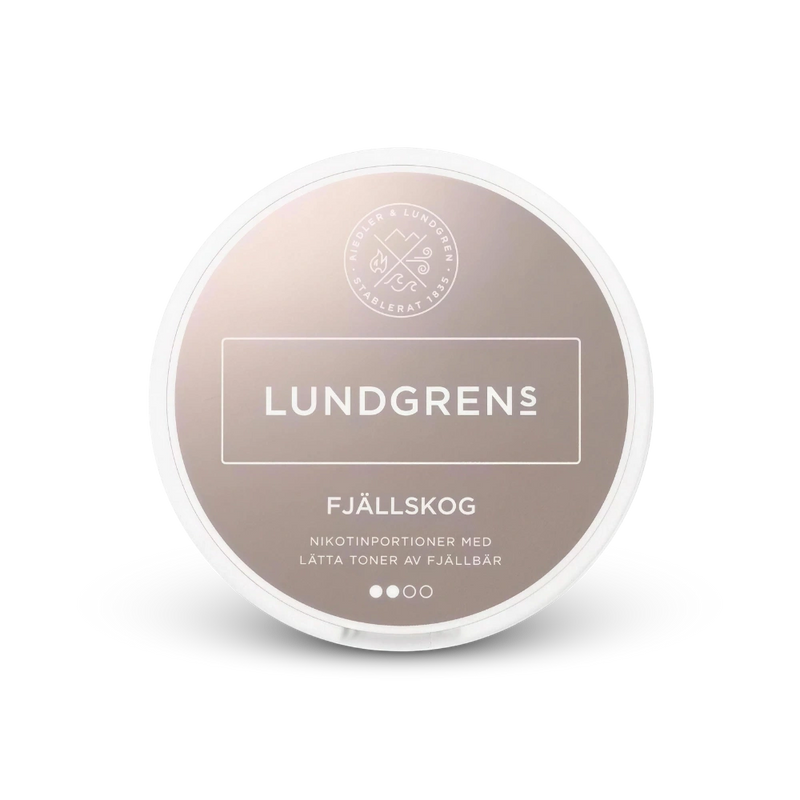 Lundgrens Fjällskog – puszka saszetekć nikotynowych