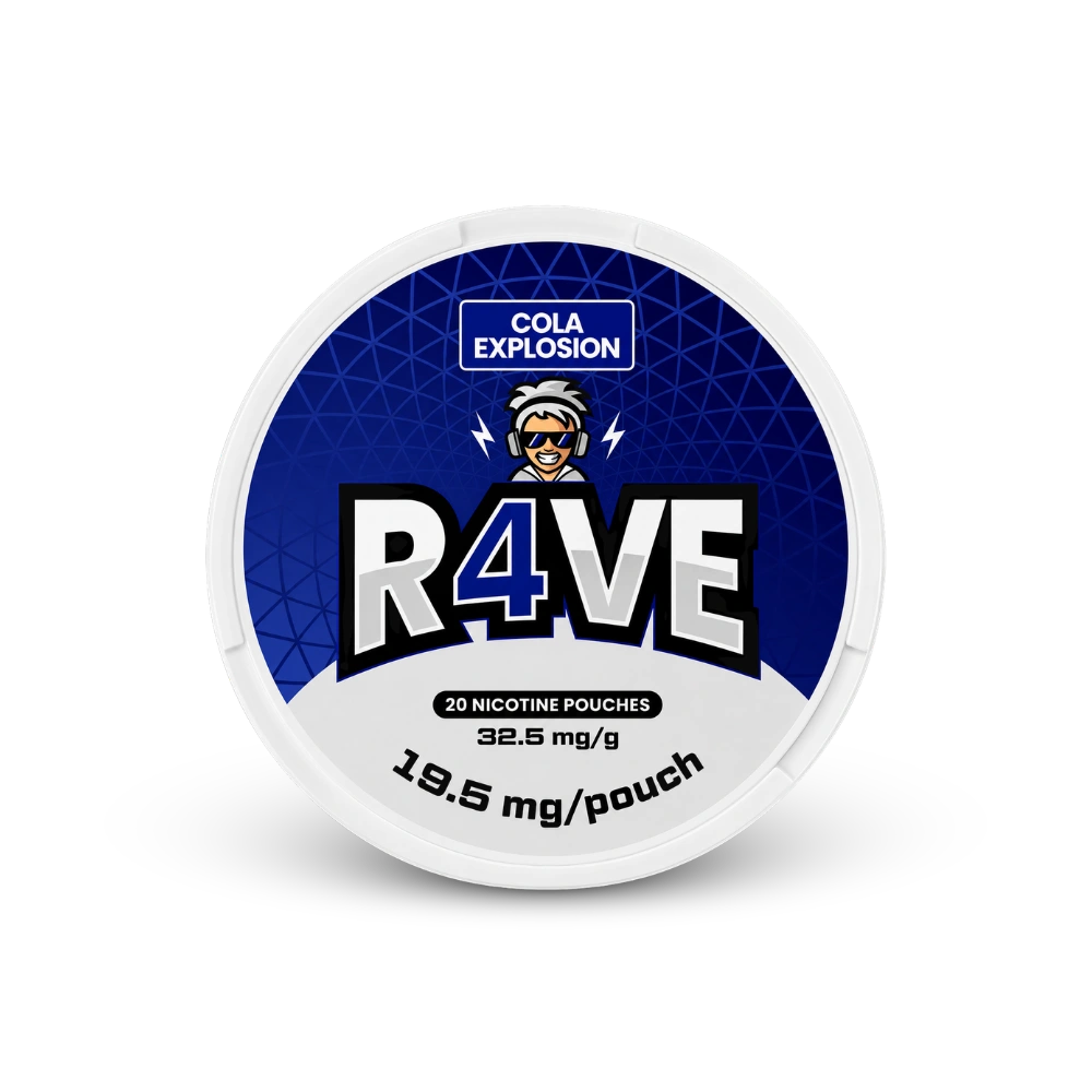 RAVE Cola Explosion 32,5mg – puszka woreczków nikotynowych
