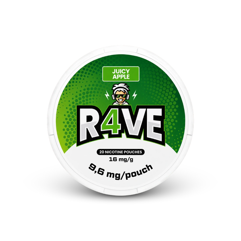 RAVE Juicy Apple 16mg – puszka nikotynowych saszetekk