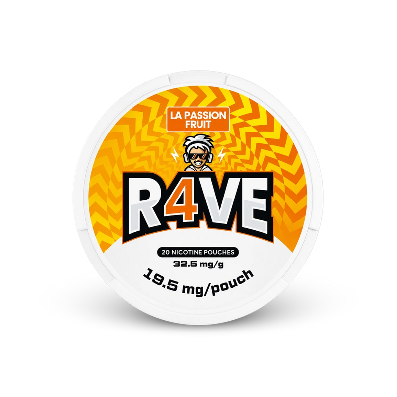RAVE La Passion Fruit 32.5mg – puszka woreczków nikotynowych