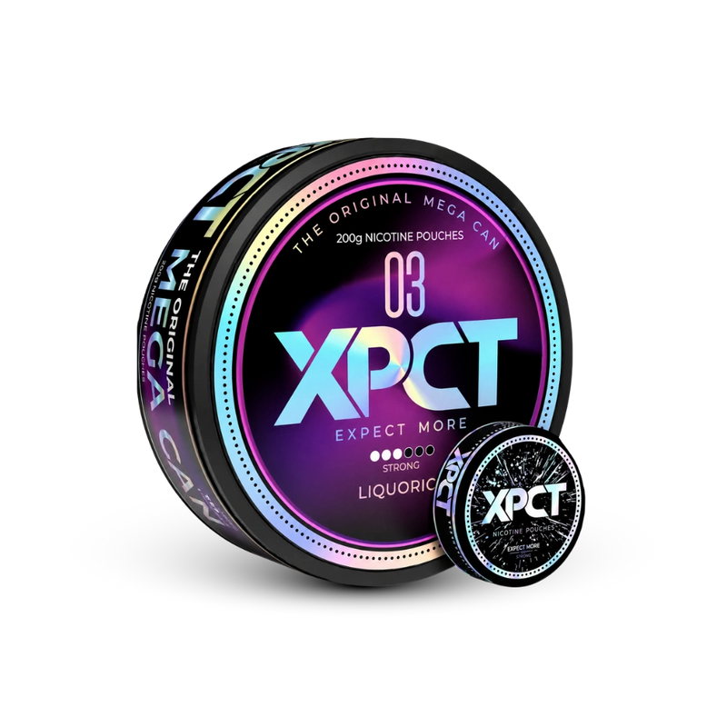 XPCT Black Mega Liquorice – puszka poduszek nikotynowych