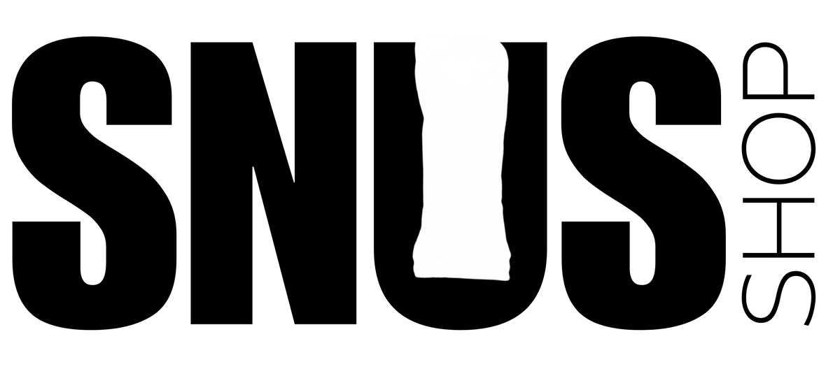 Logo Snus Shop czarny napis na białym tle