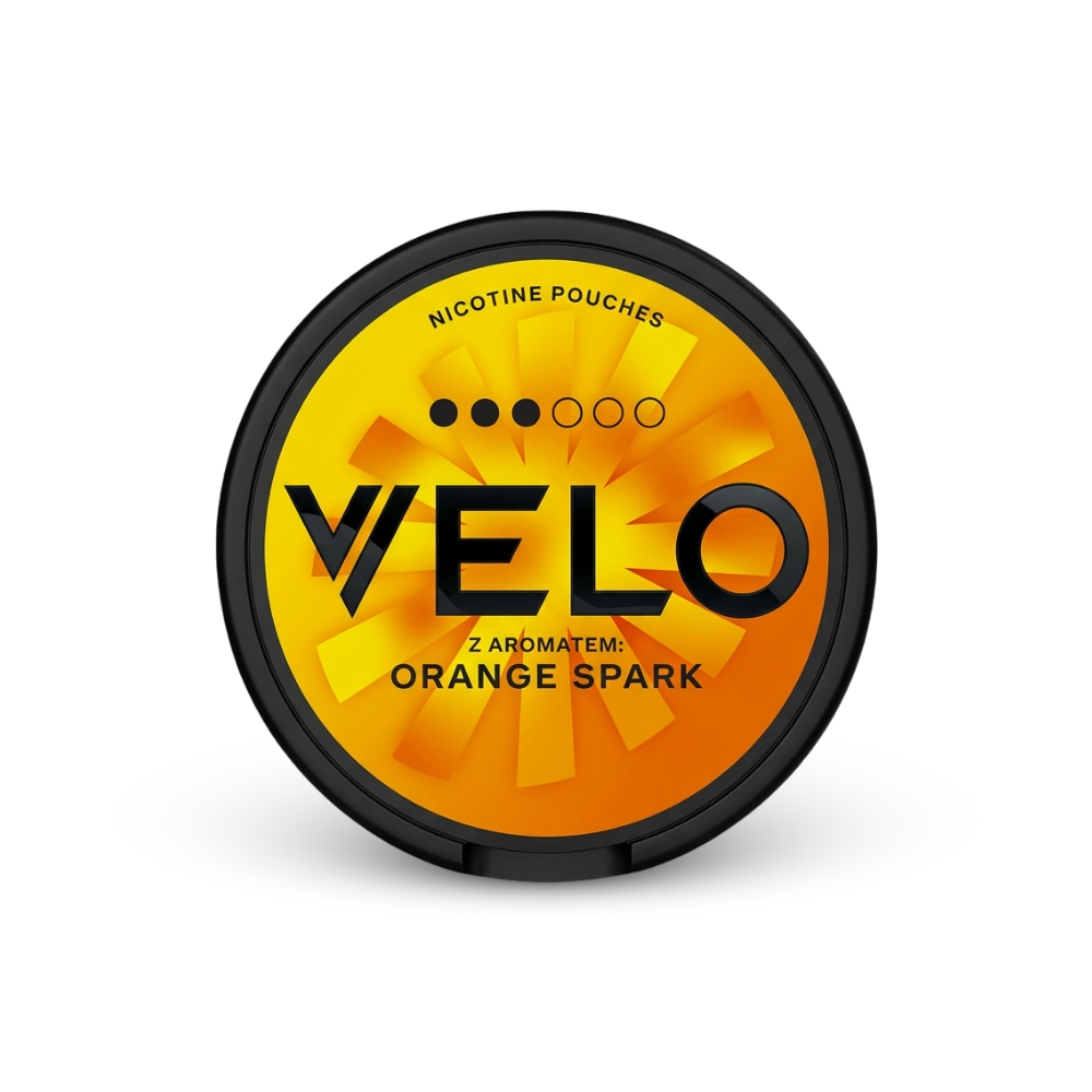 VELO Orange Spark – puszka saszetki nikotynowej
