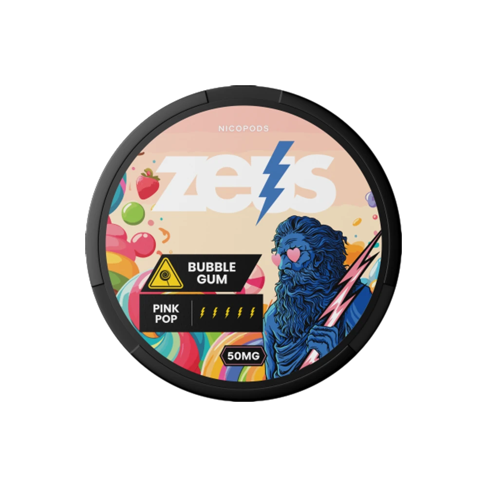Zeus Bubblegum 50mg Dose Verso – Smak gumy do żucia, Ultra Silny, 20 Torebek/Opakowanie
